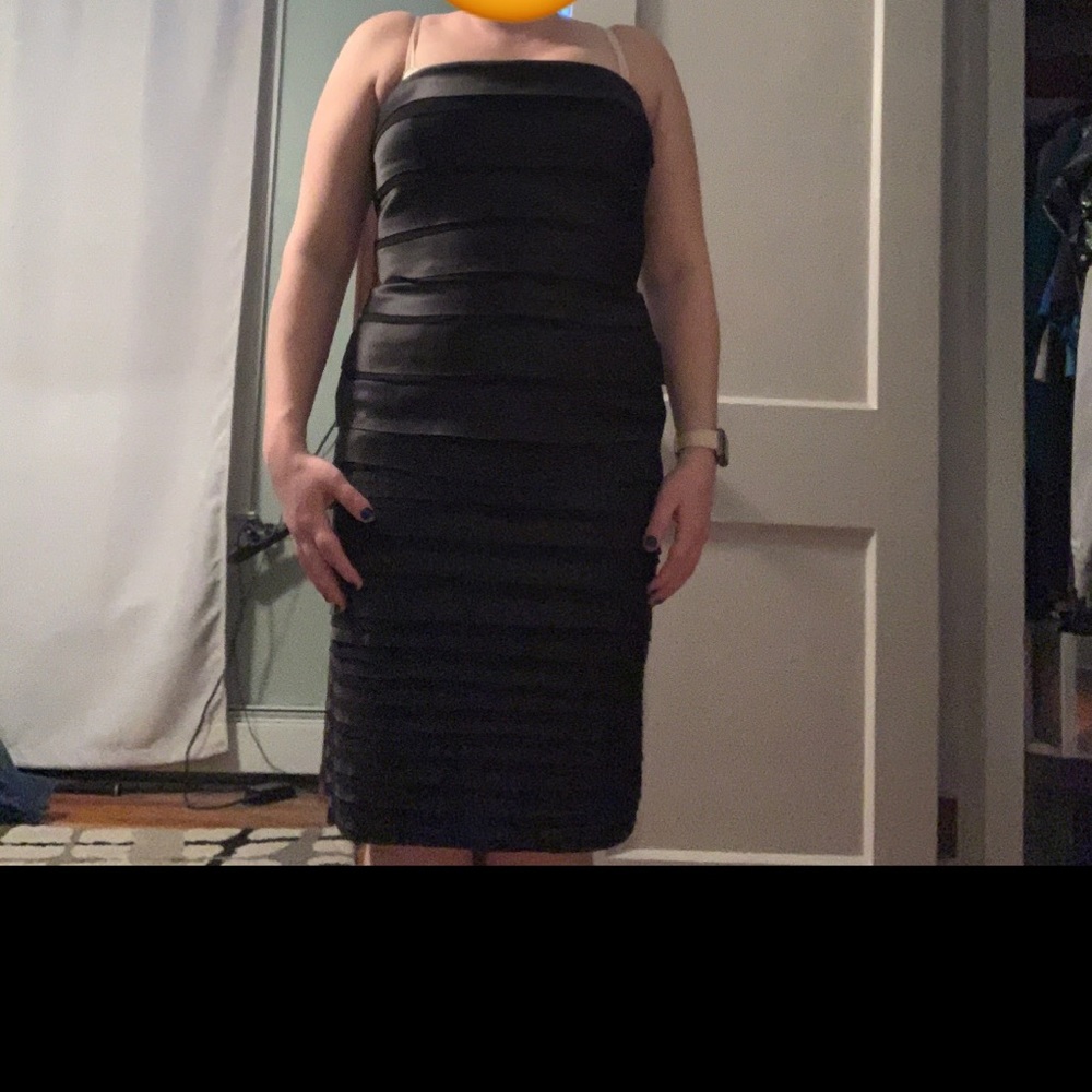 White House Black Market Strapless Black Dress - Picture 5 of 7